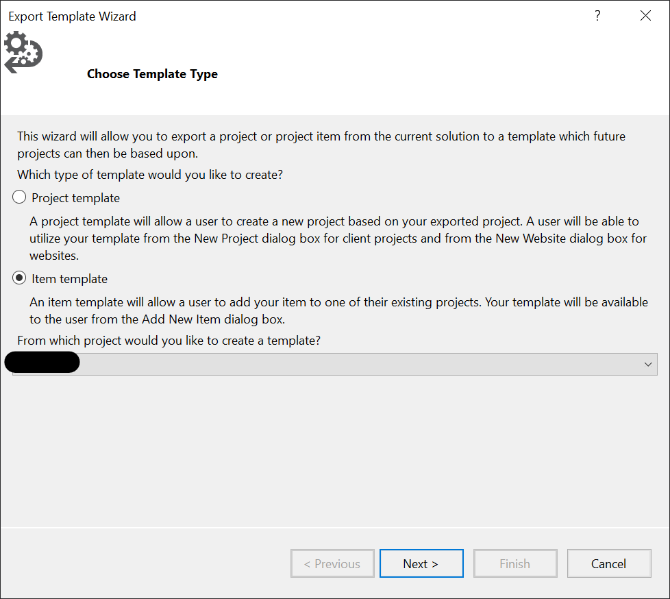 템플릿 내보내기 마법사