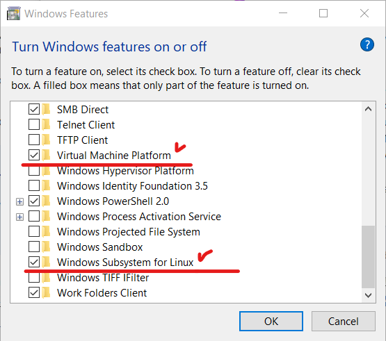 Enable Windows Features